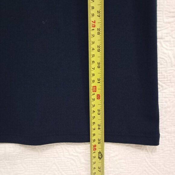 Michael Kors Womens XS Navy Dress With Mesh Yoke Short Sleeves Made In Vietnam - Picture 8 of 12